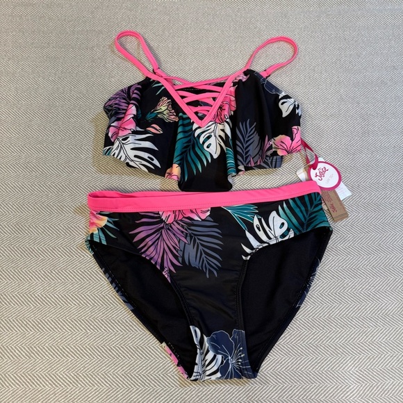 Justice Girls Bikini Size 16/18 NWT UPF 50+ - Picture 1 of 3